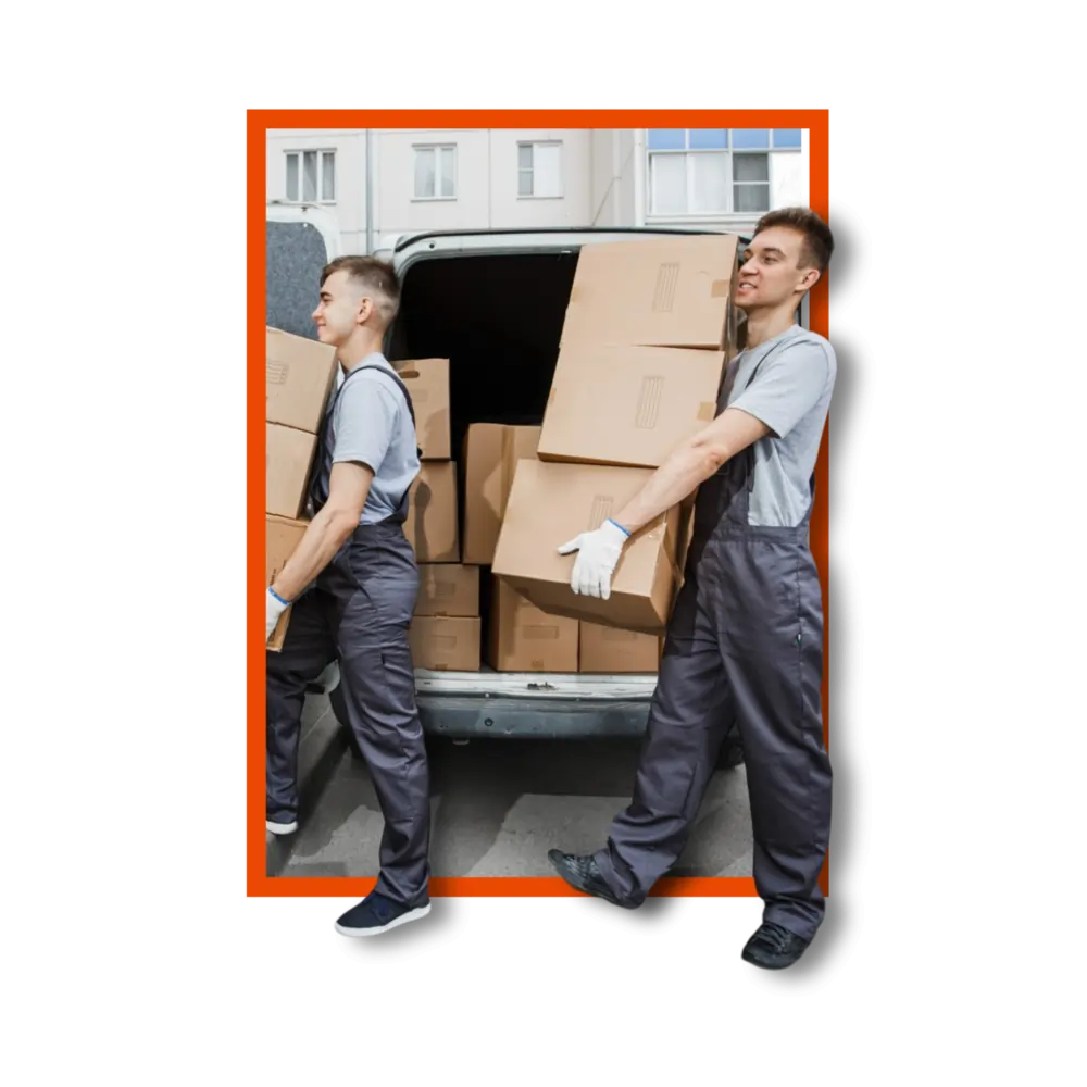 Office relocation team packing computers and desks Movers organizing office equipment for a smooth business move Sydney removalists setting up furniture in a new office space Professional packing and moving service for business relocations